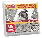 Пакеты д/мусора Avikomp Popular  30л 20шт повышенной прочности черные 9мкм ПНД (от 3шт) СКИДКА 15%