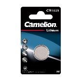 Э/п Camelion литиевый CR1025-BP1 3V  на блистере 1шт (плоский э/п)