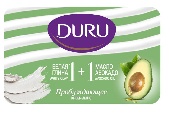 Дуру крем-мыло 80гр 1+1 Белая глина&Масло авокадо/24шт