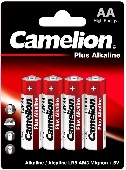 Э/п Camelion Plus Alkaline алкалиновый LR6-BP4  на блистере 4шт (пальчик.)   С