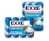 Крем-мыло EXXE 1+1 Морской жемчуг 4шт*90г (синее) полосатое ЭКОПАК