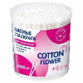 Ватные палочки Cotton Flower 200шт банка/14410113 +