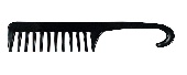 Расчёска гребень с крючком, чёрный (от  3шт)